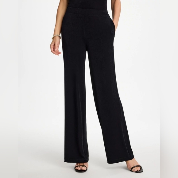 Chico's Pants - Chico's Travelers Black Wide Leg Pocket Stretch Pants Women's Plus Size 4 (XXL)